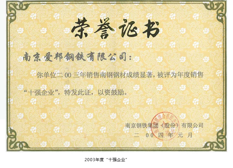 2003年度十强企业