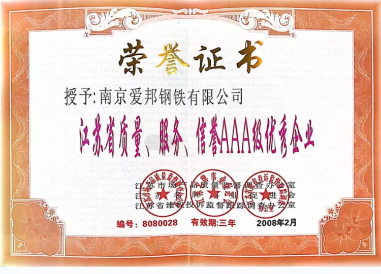 2008年3A级优秀企业